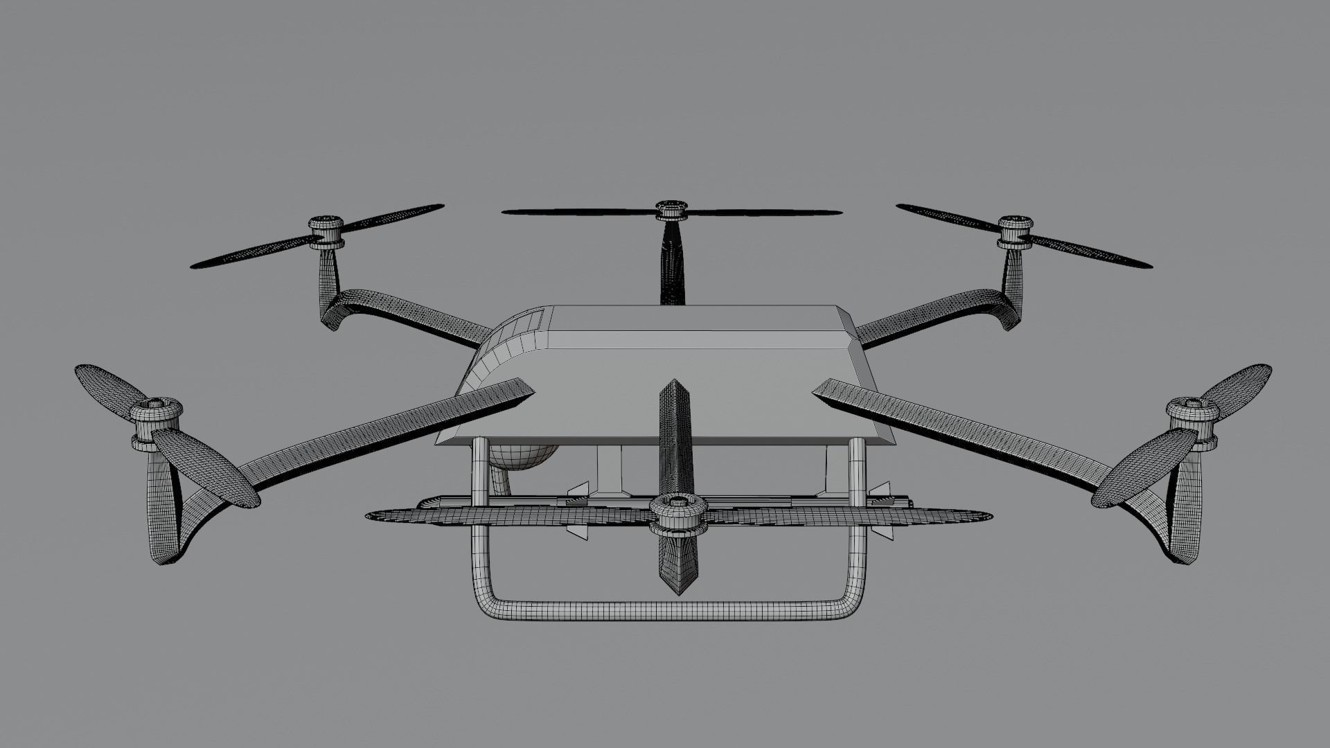 Military drone 3D model 3D model_8