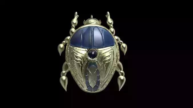 Gold Scarab Pendant