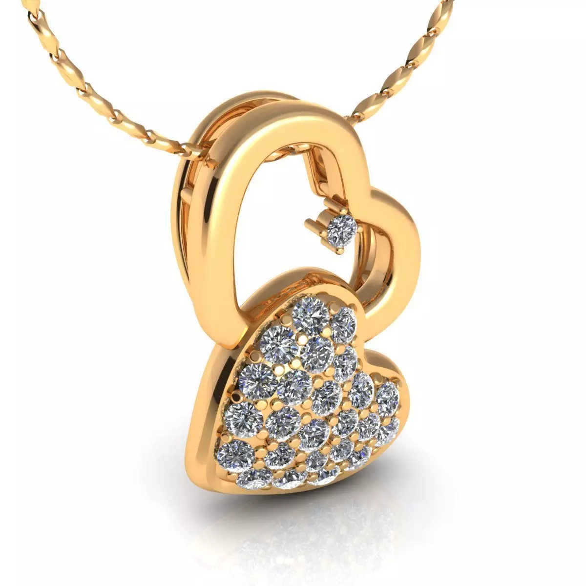 Twin Heath Diamond Pendant 3D print model