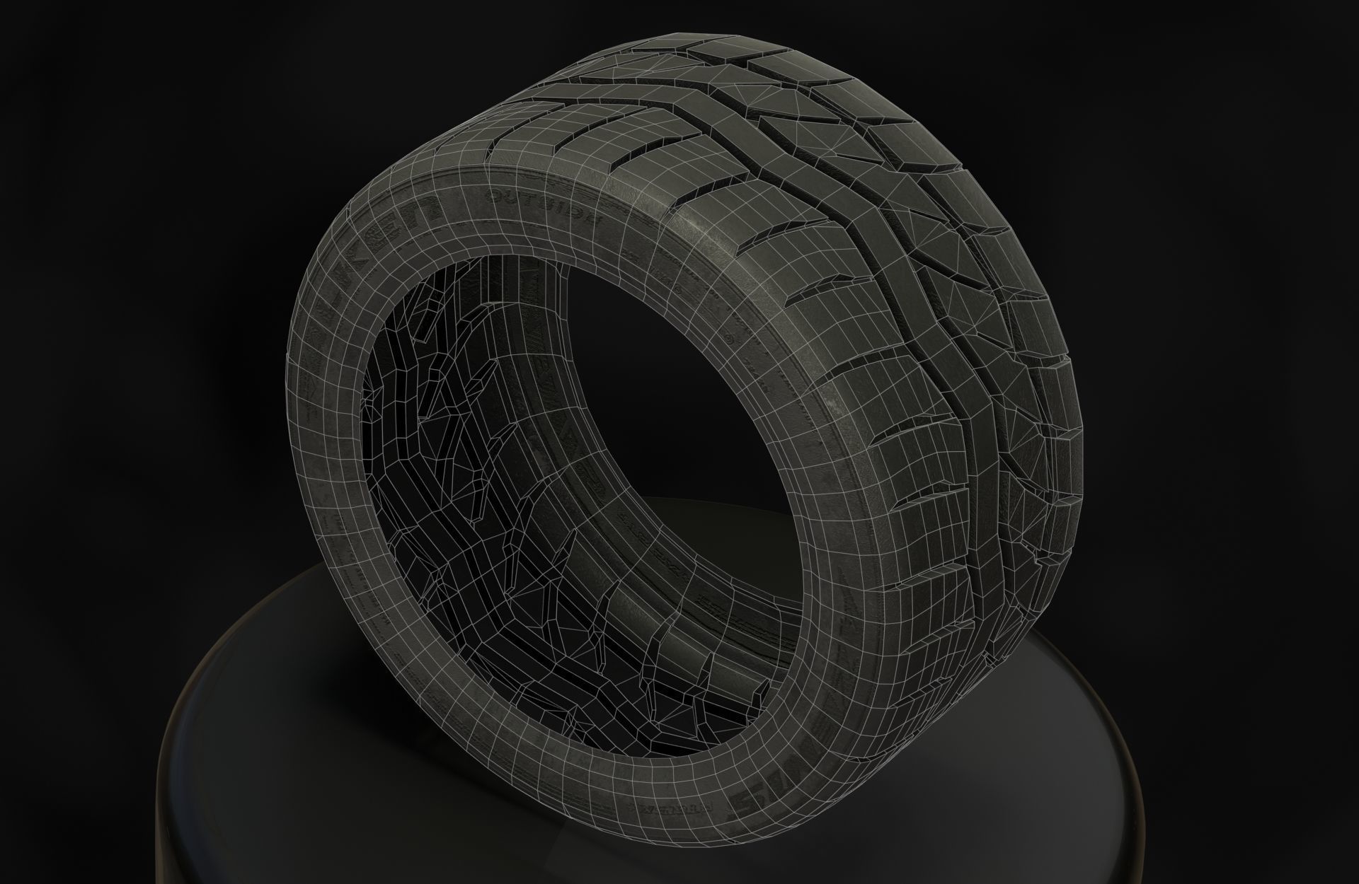 Falken Azenis RT615K - 3D Tires - Game Ready - Textured Low-poly 3D model_10