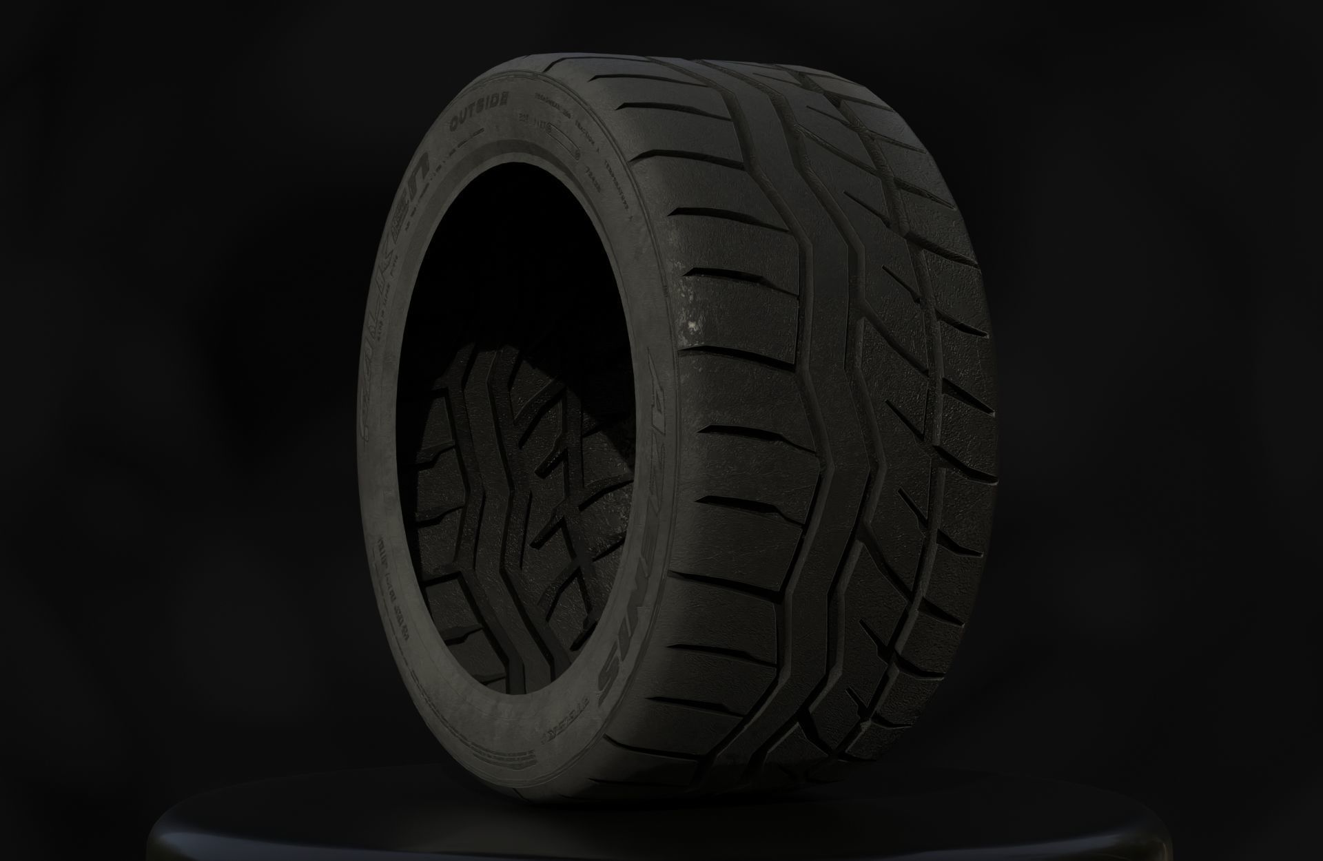 Falken Azenis RT615K - 3D Tires - Game Ready - Textured Low-poly 3D model_11