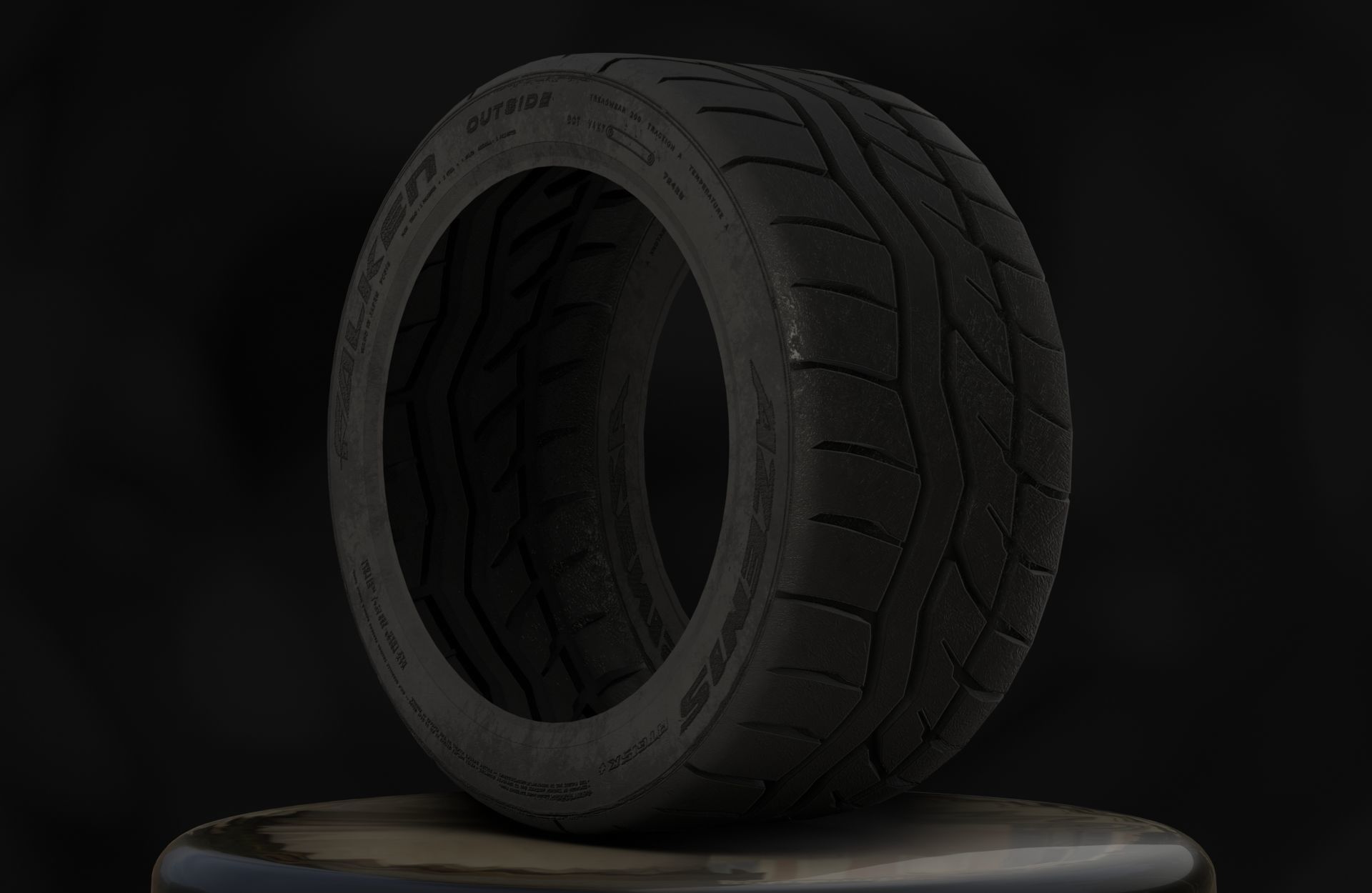 Falken Azenis RT615K - 3D Tires - Game Ready - Textured Low-poly 3D model_5