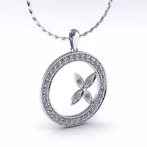 Round Leaf Bead Pendant