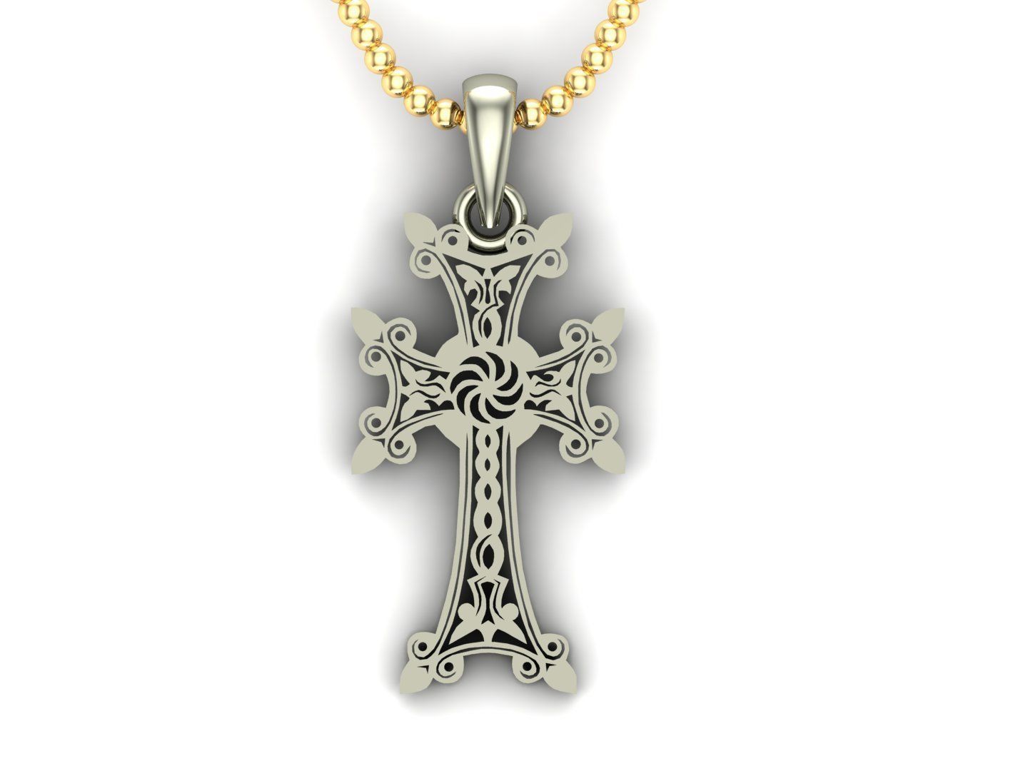 Cross Pendant Jesus Christ CP 64 3D model_3