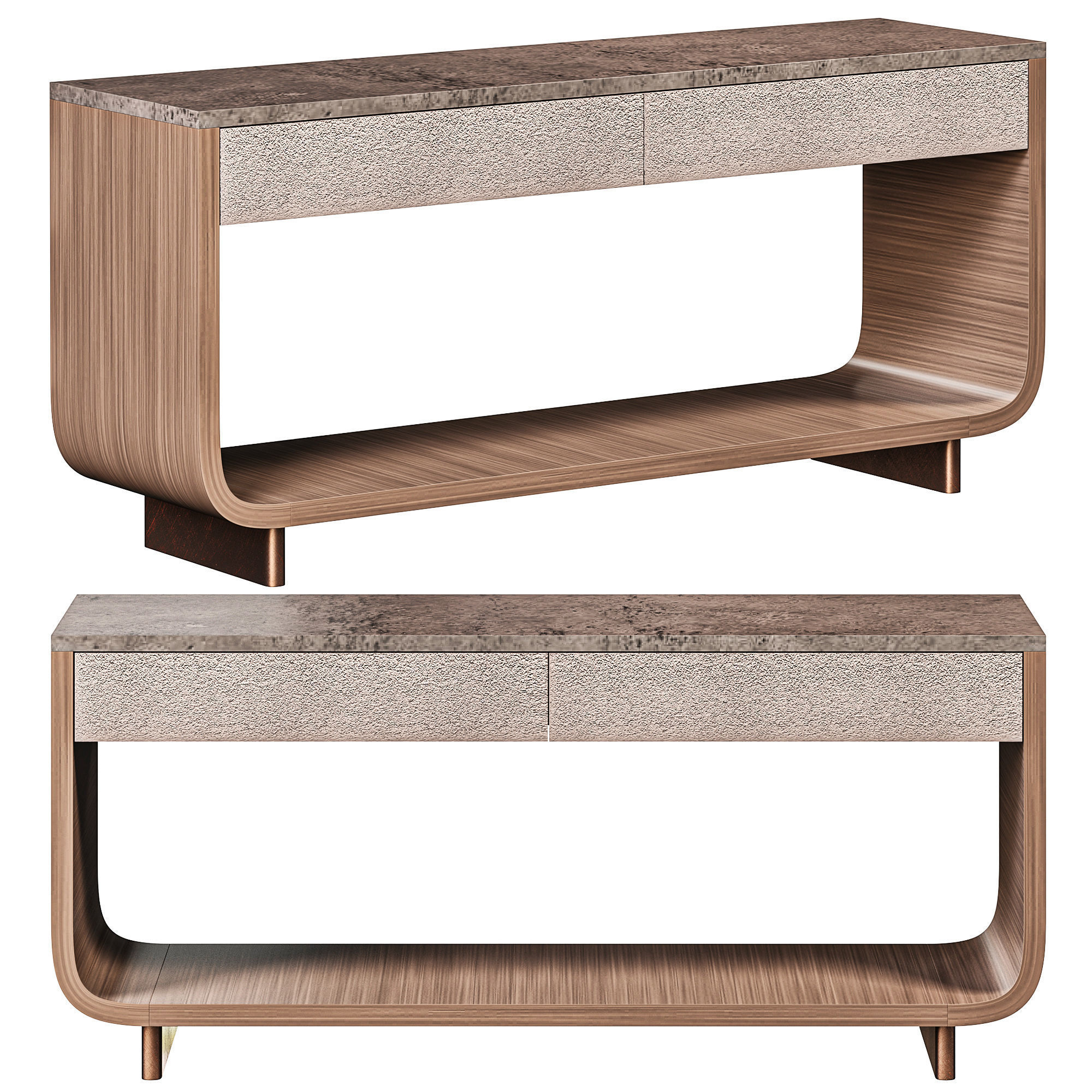 CONTOUR CONSOLE by bakerfurniture 3D model_1