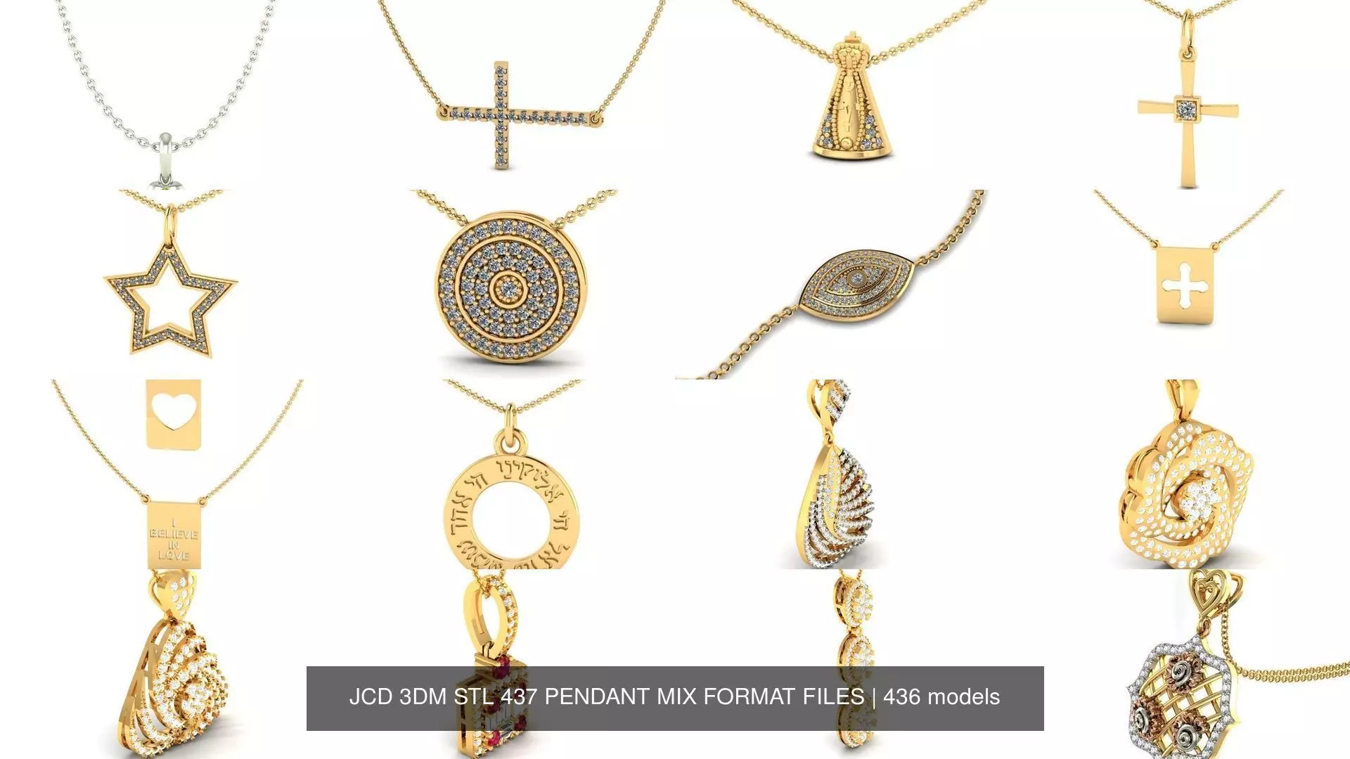 JCD 3DM STL 437 PENDANT MIX FORMAT FILES 3D Model Collection_16