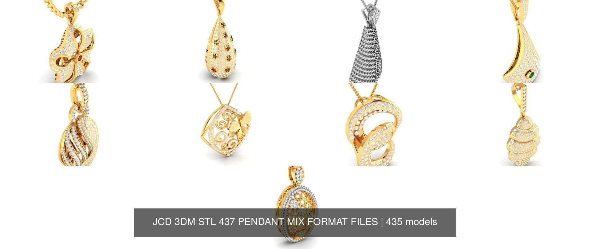 JCD 3DM STL 437 PENDANT MIX FORMAT FILES 3D Model Collection_190