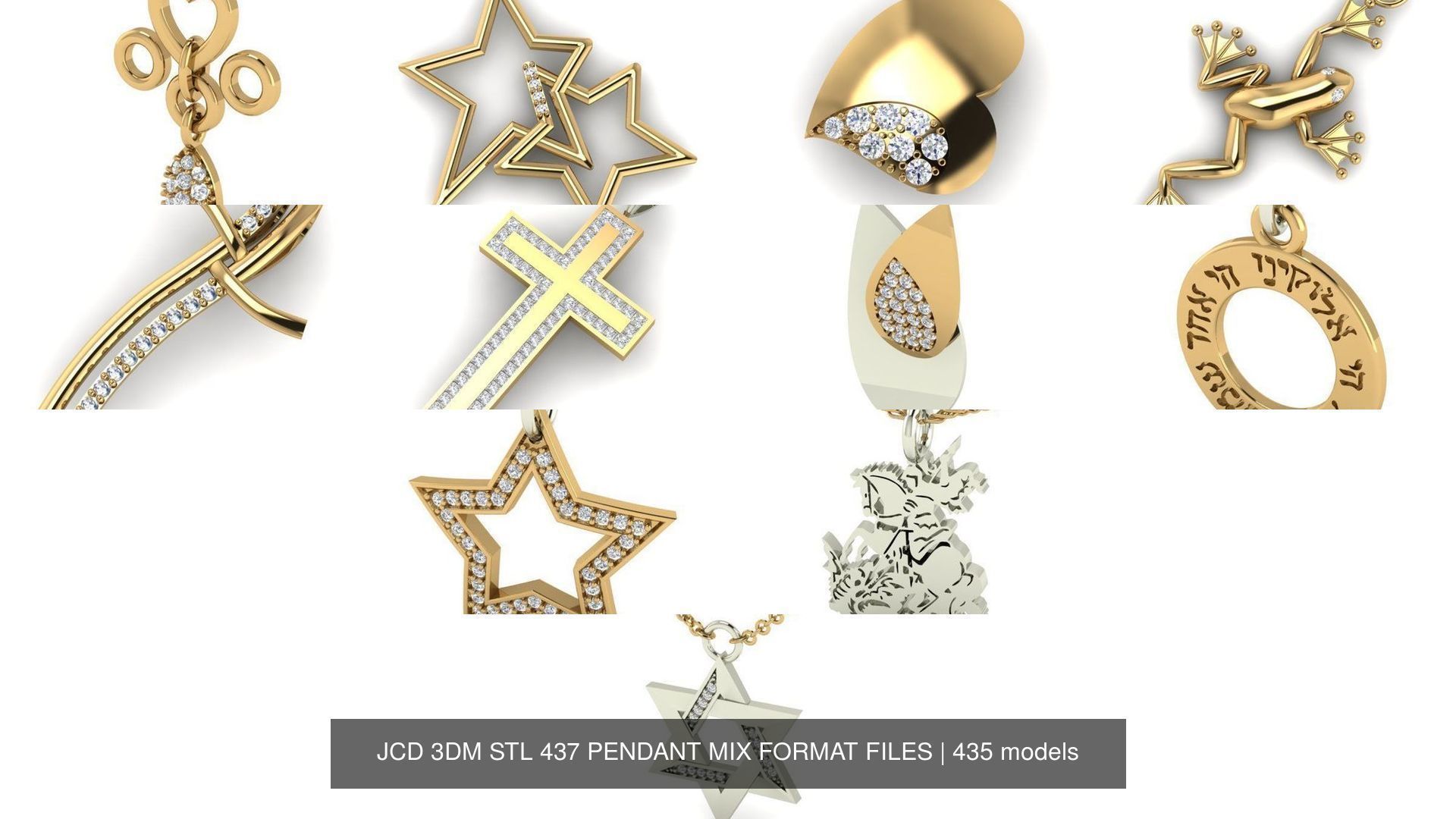 JCD 3DM STL 437 PENDANT MIX FORMAT FILES 3D Model Collection_430