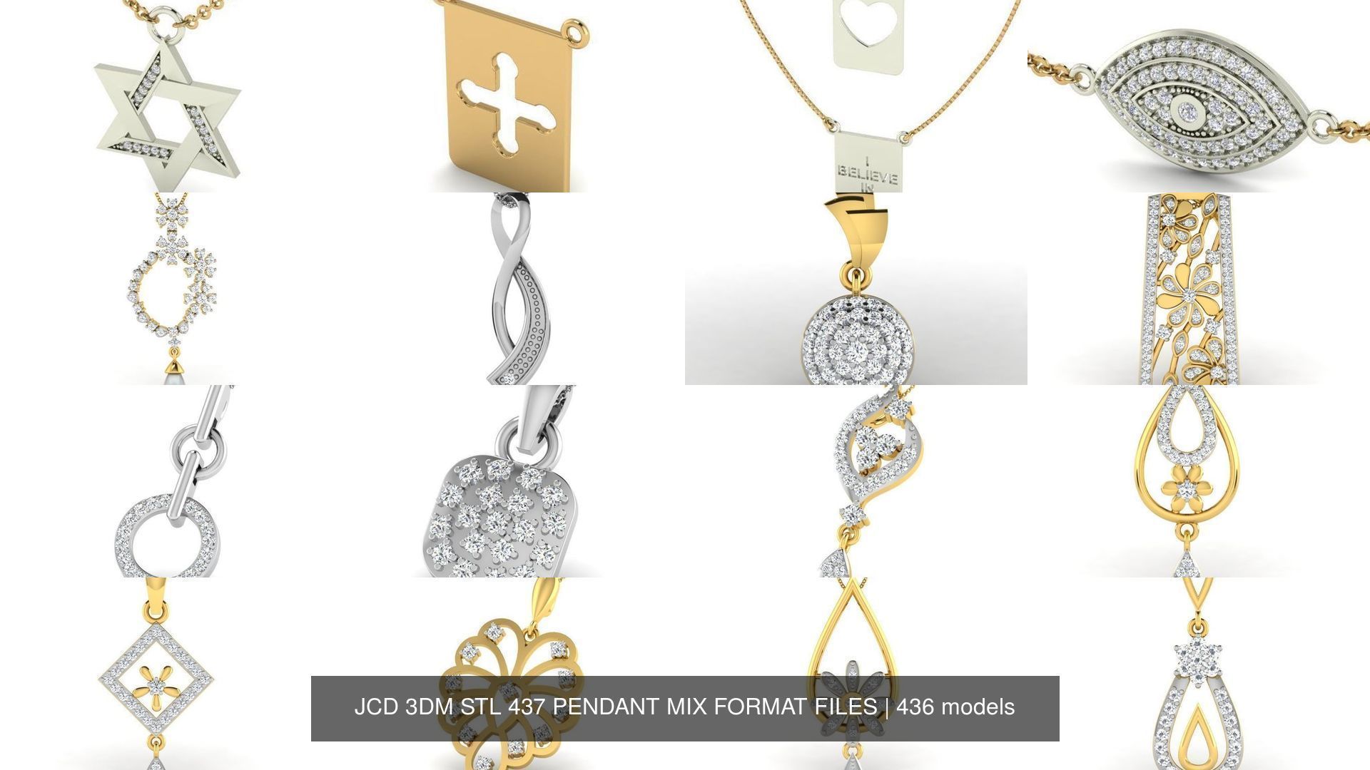 JCD 3DM STL 437 PENDANT MIX FORMAT FILES 3D Model Collection_478