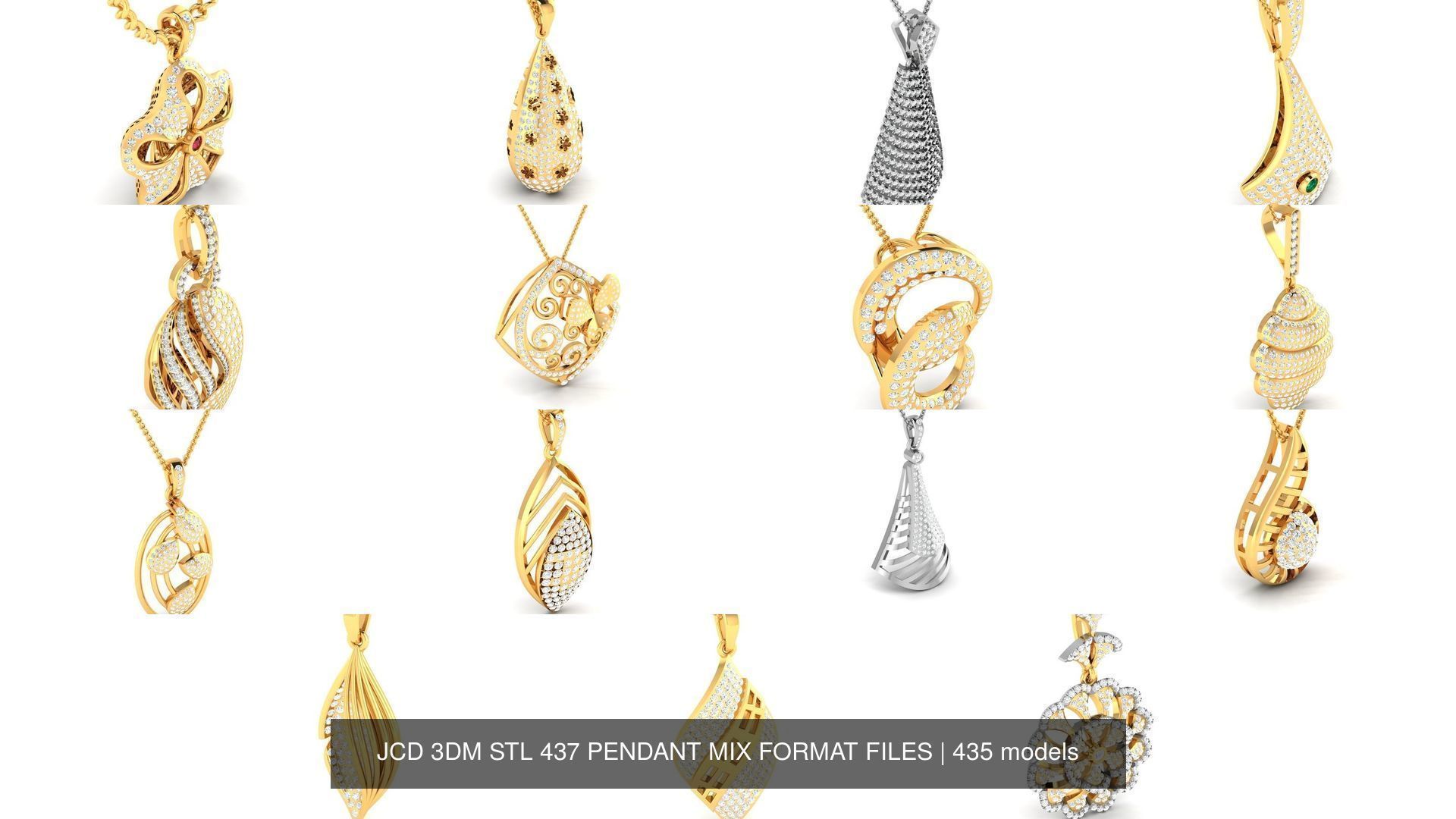 JCD 3DM STL 437 PENDANT MIX FORMAT FILES 3D Model Collection_227