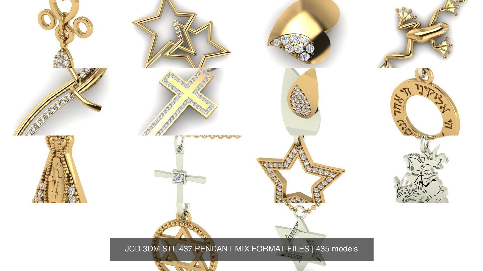 JCD 3DM STL 437 PENDANT MIX FORMAT FILES 3D Model Collection_456