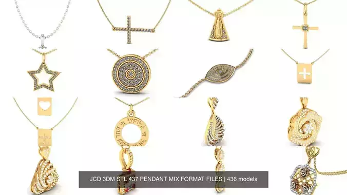 JCD 3DM STL 437 PENDANT MIX FORMAT FILES 3D Model Collection