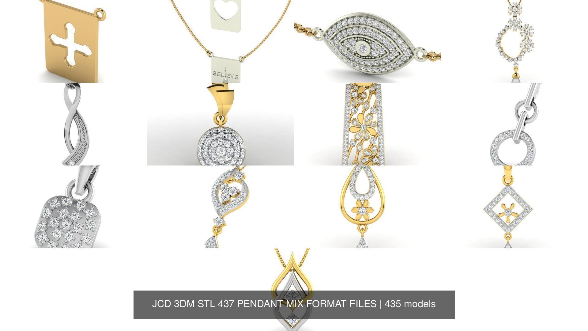 JCD 3DM STL 437 PENDANT MIX FORMAT FILES 3D Model Collection_501