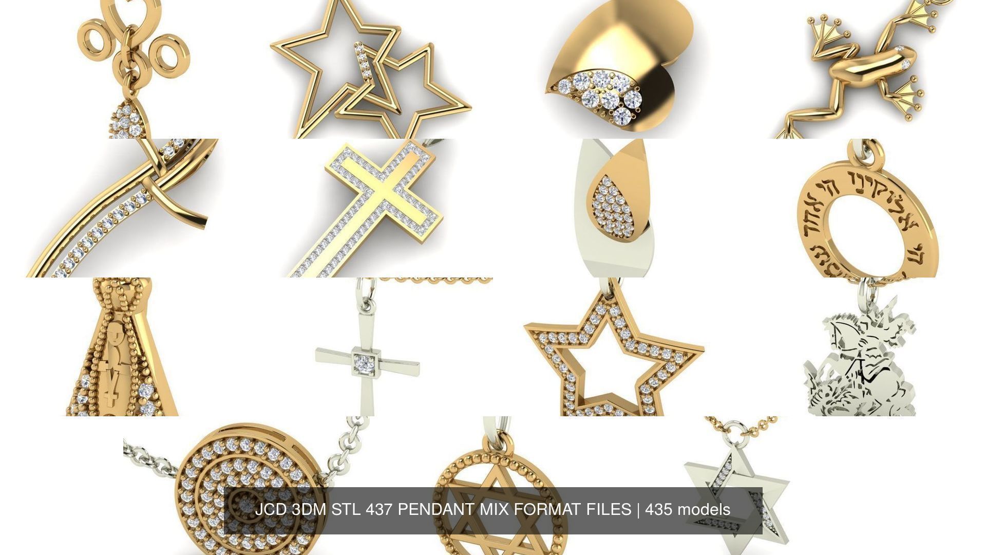 JCD 3DM STL 437 PENDANT MIX FORMAT FILES 3D Model Collection_425