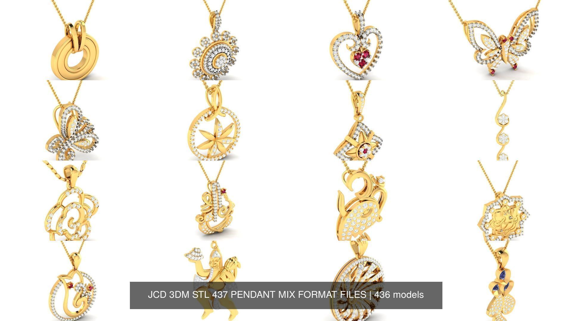 JCD 3DM STL 437 PENDANT MIX FORMAT FILES 3D Model Collection_81