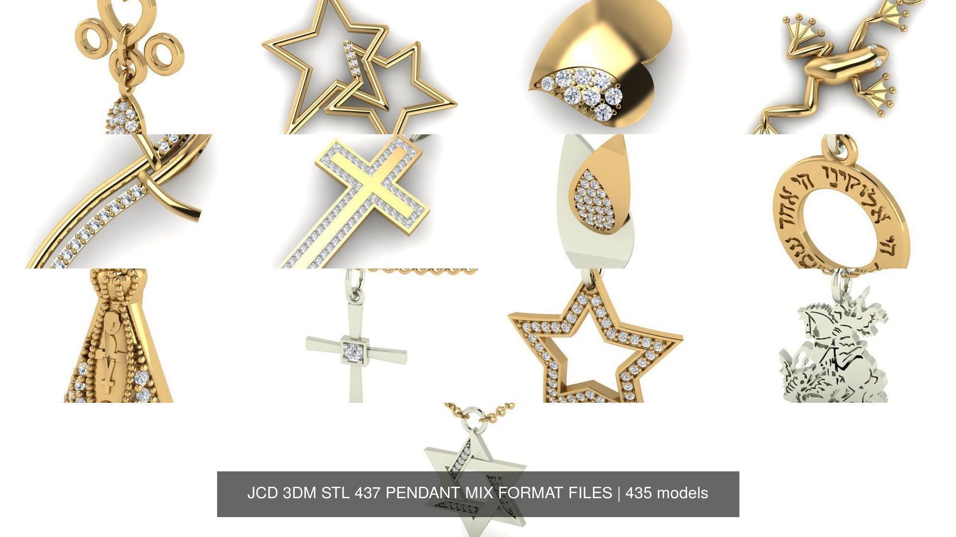 JCD 3DM STL 437 PENDANT MIX FORMAT FILES 3D Model Collection_448