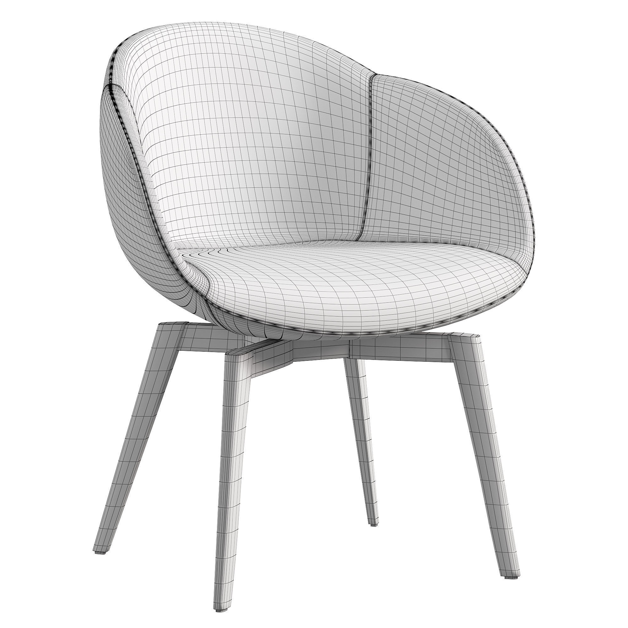 DELTA ARMCHAIR by collinet sieges 3D model_3