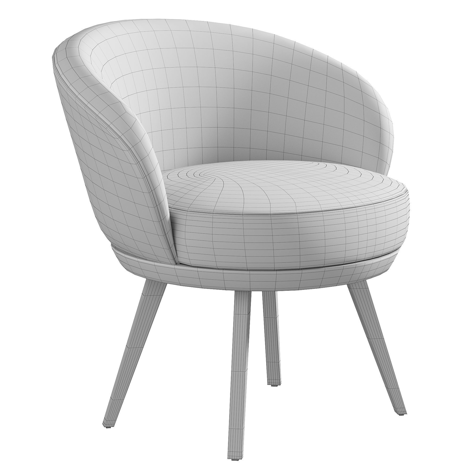 CANDIDE SWIVELLING ARMCHAIR by collinet sieges 3D model_3