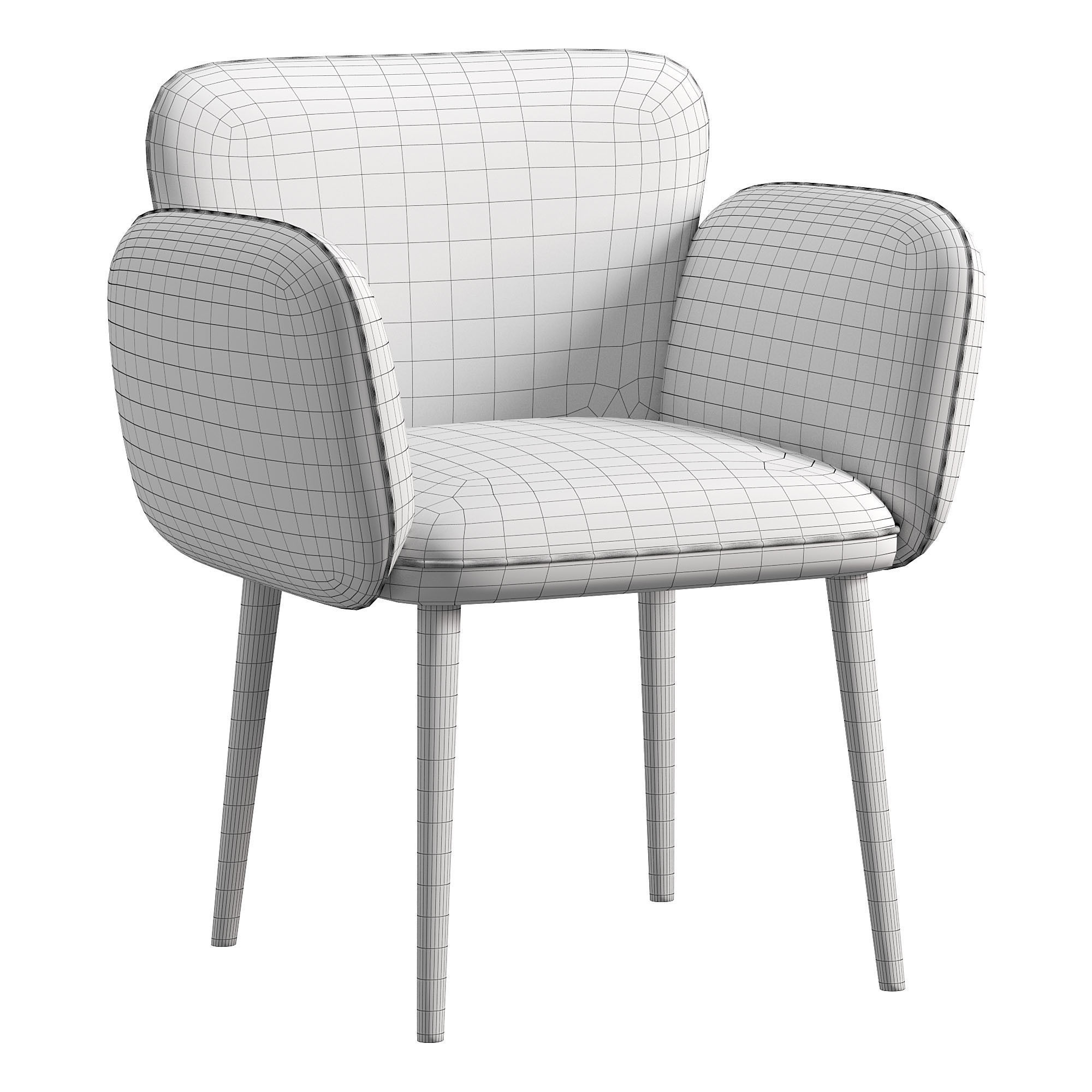 Mellow chair by collinet sieges 3D model_3