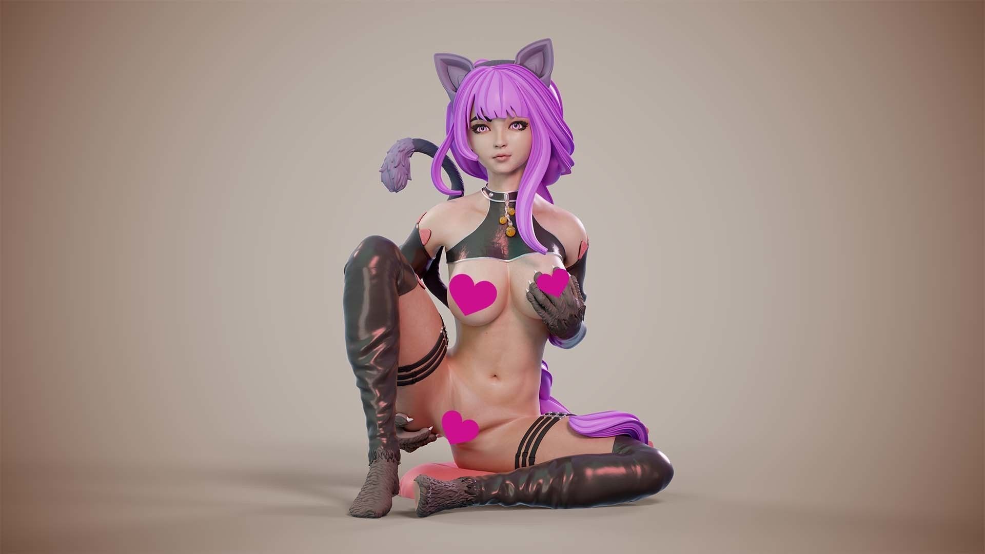 3D Print model - Lustful kitty - b 3D print model_1