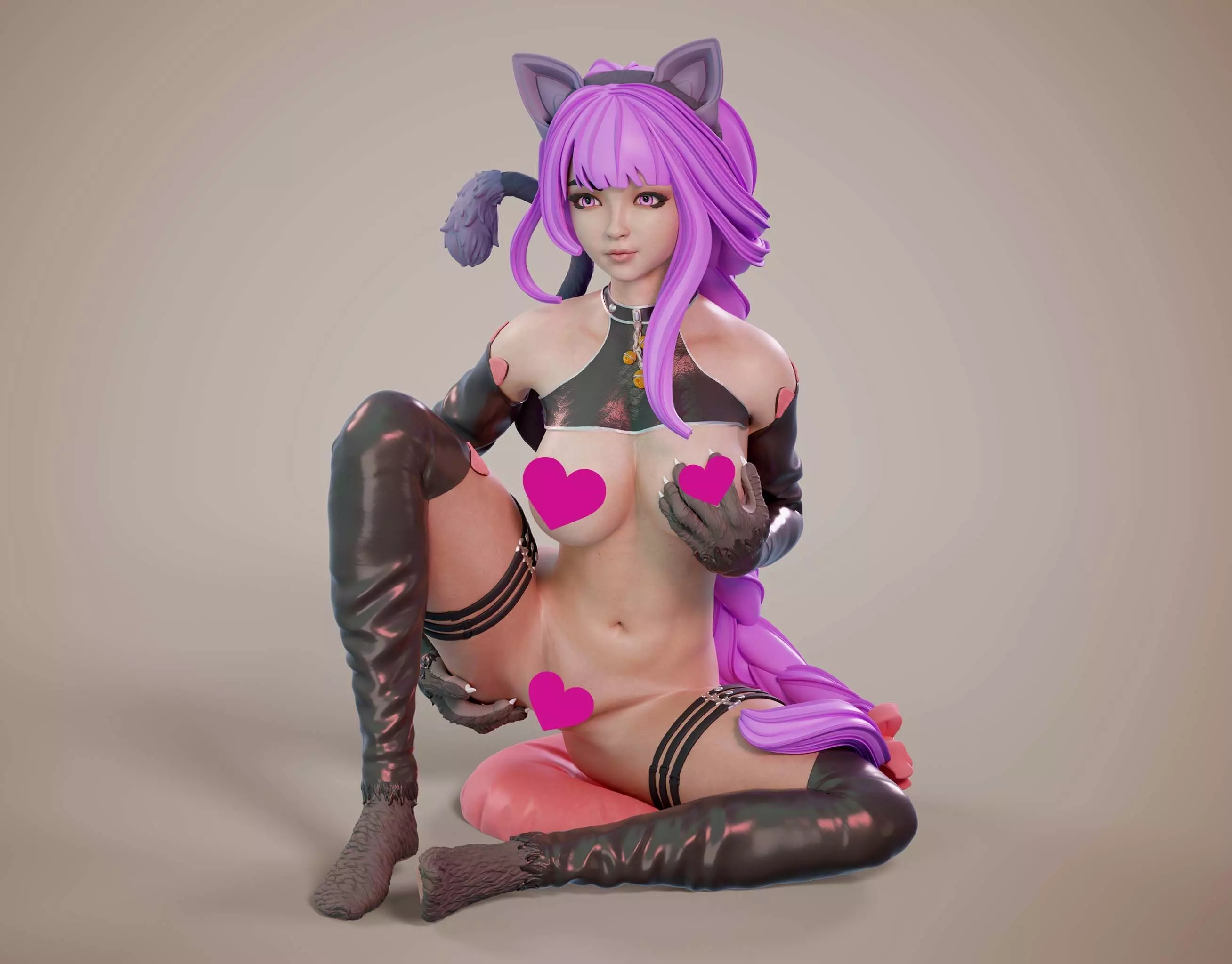 3D Print model - Lustful kitty - b 3D print model_0