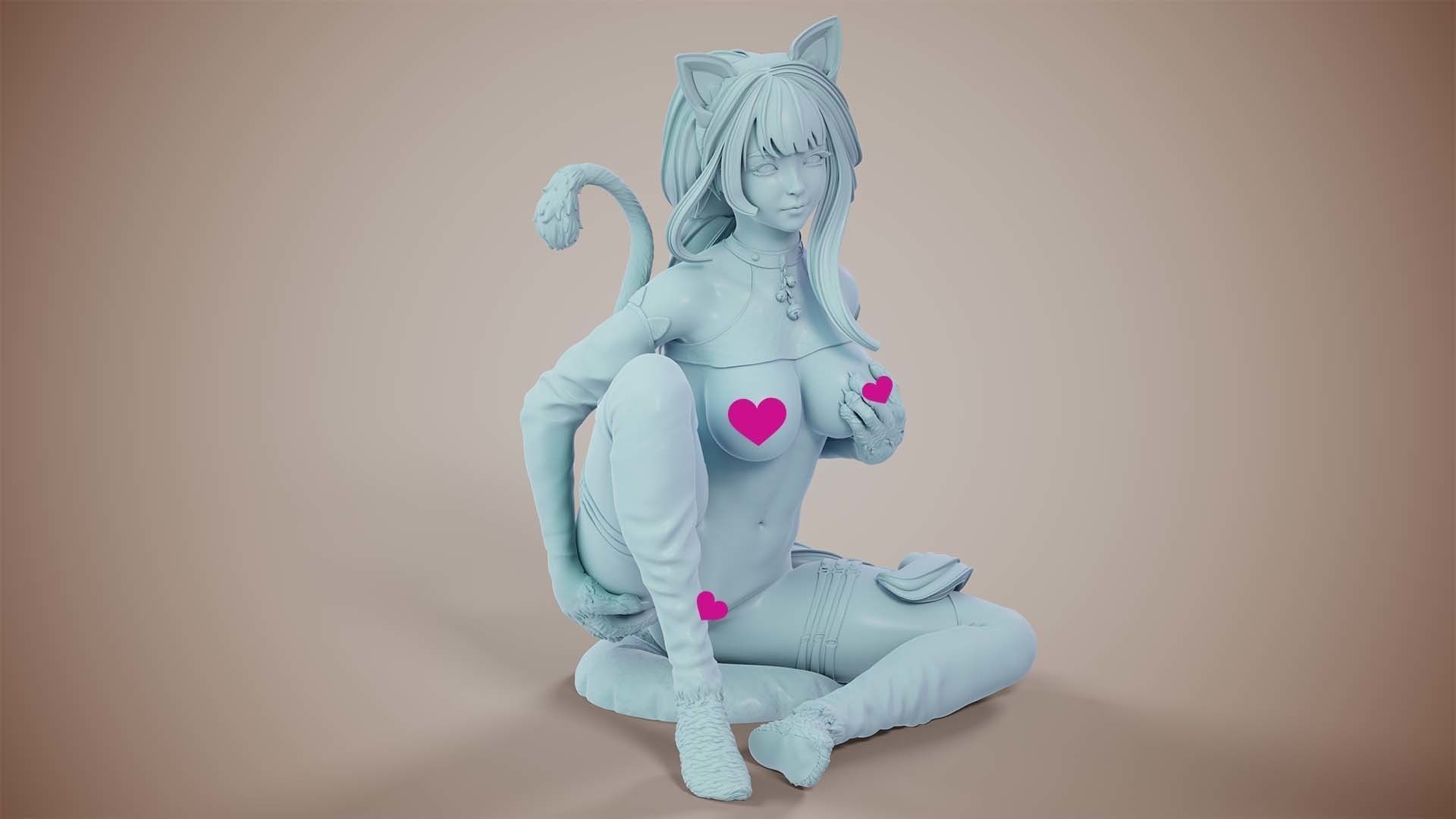 3D Print model - Lustful kitty - b 3D print model_9