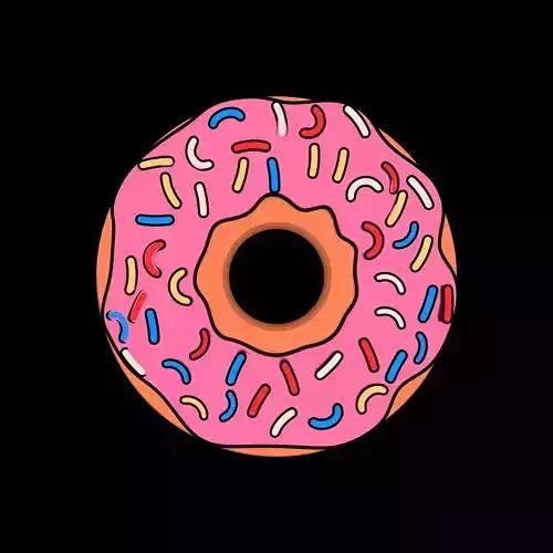 2d anime donut 