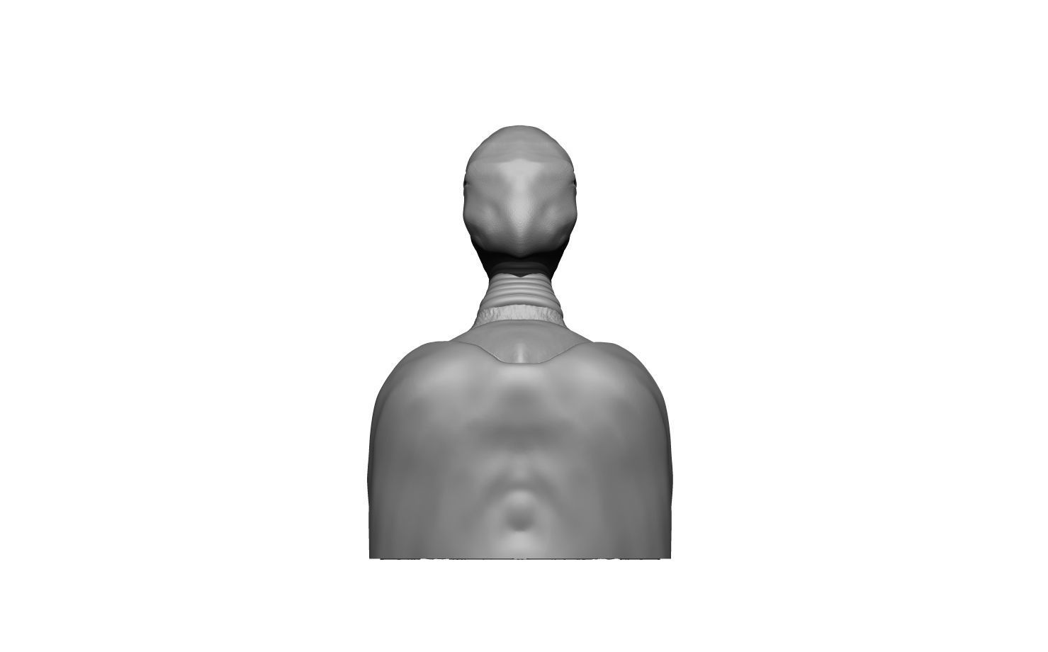 Sci Fi Creature Bust 3D print model_3