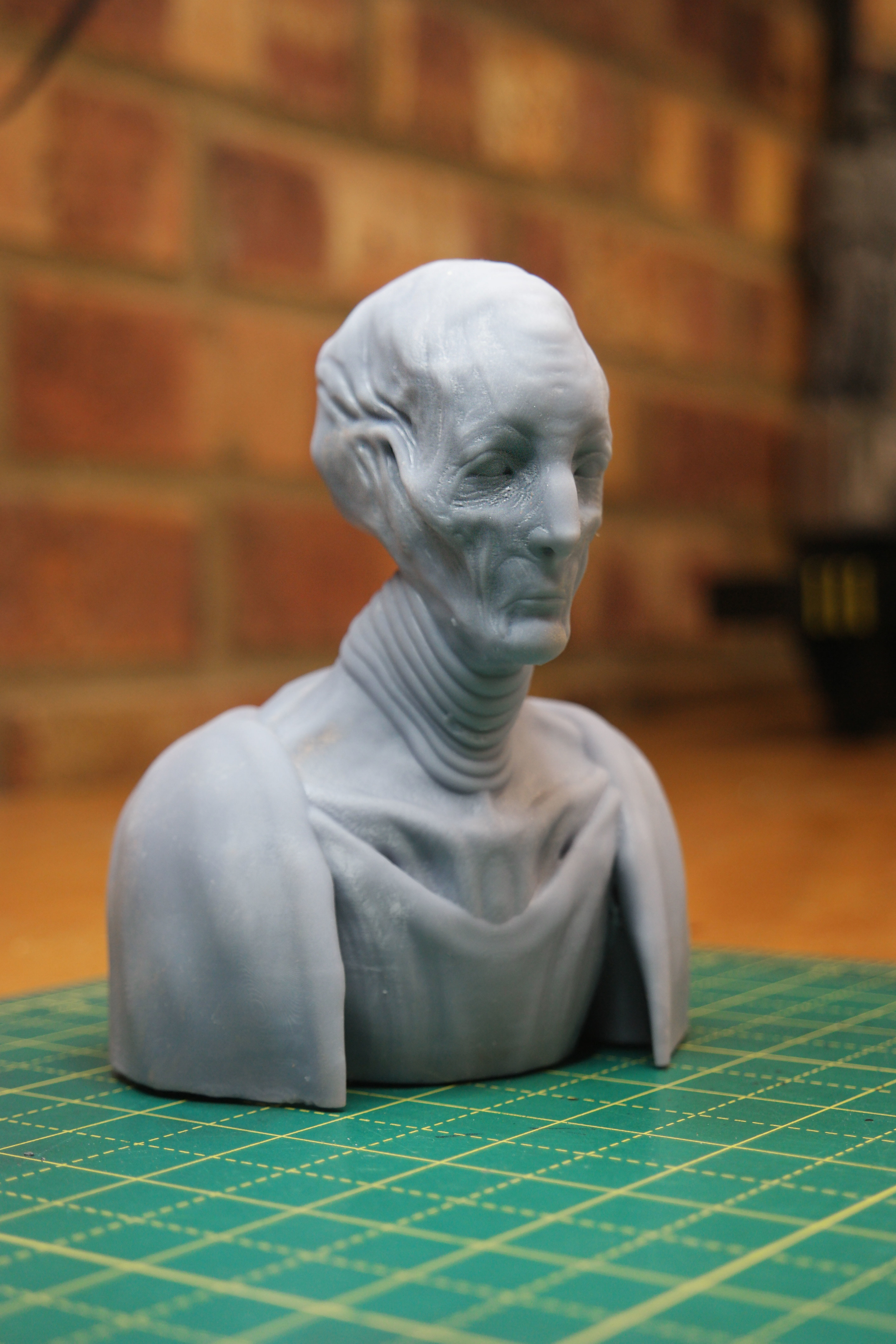 Sci Fi Creature Bust 3D print model_6