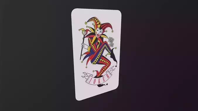 Poker Cards Clubs Joker 3D Model