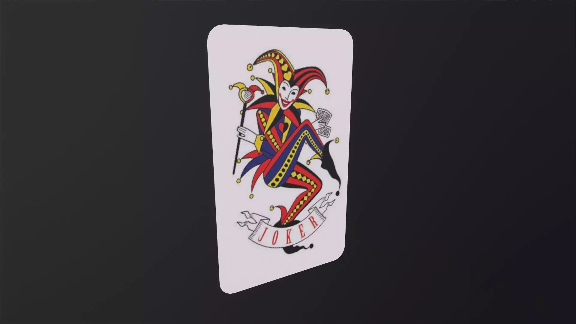 Poker Cards Clubs Joker 3D Model Low-poly 3D model