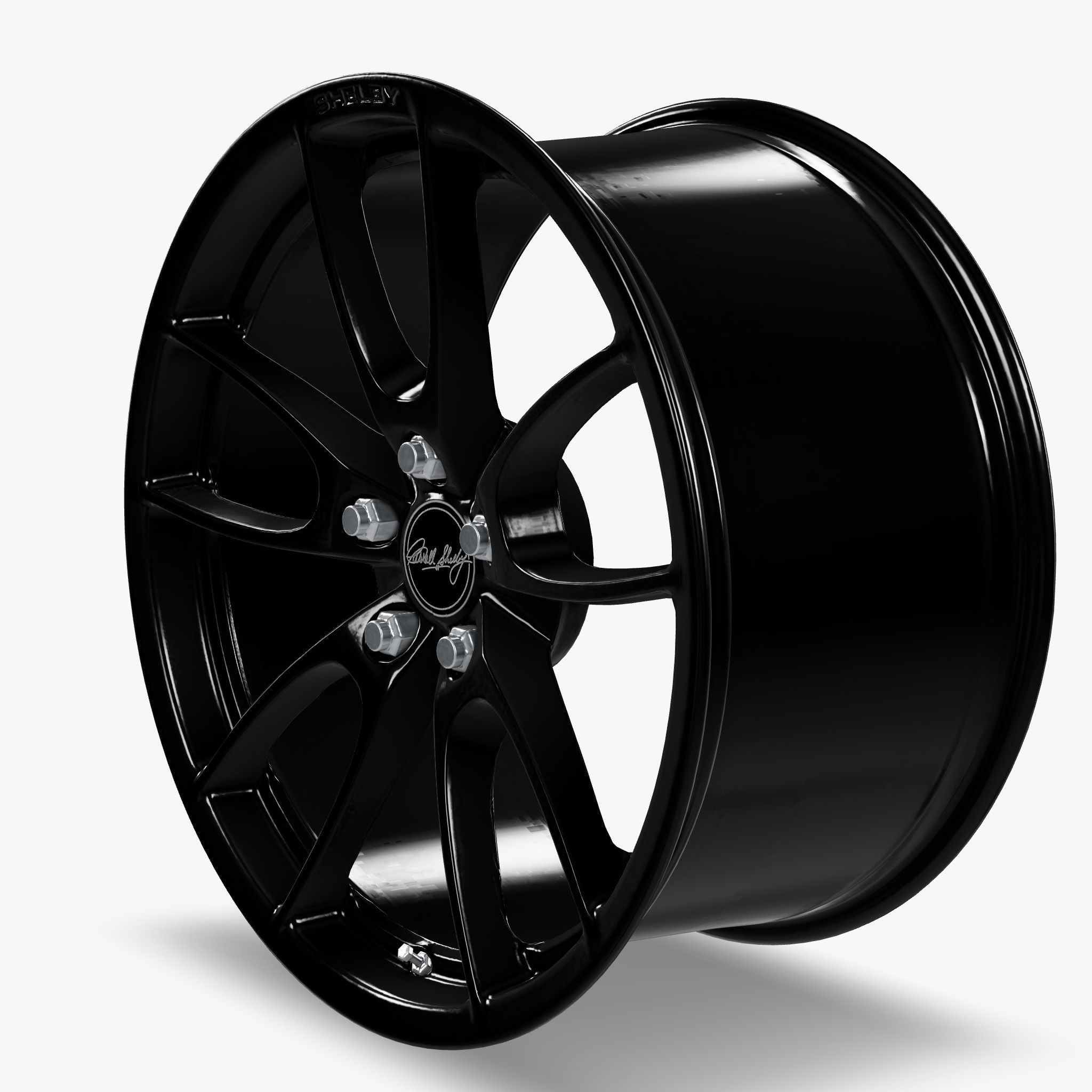 Carroll Shelby Wheel Company CS5 Wheel Gloss Black Mustang 3D model_4