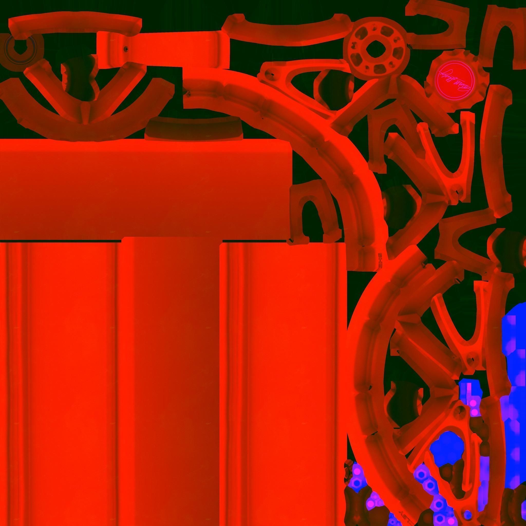 Carroll Shelby Wheel Company CS5 Wheel Gloss Black Mustang 3D model_12