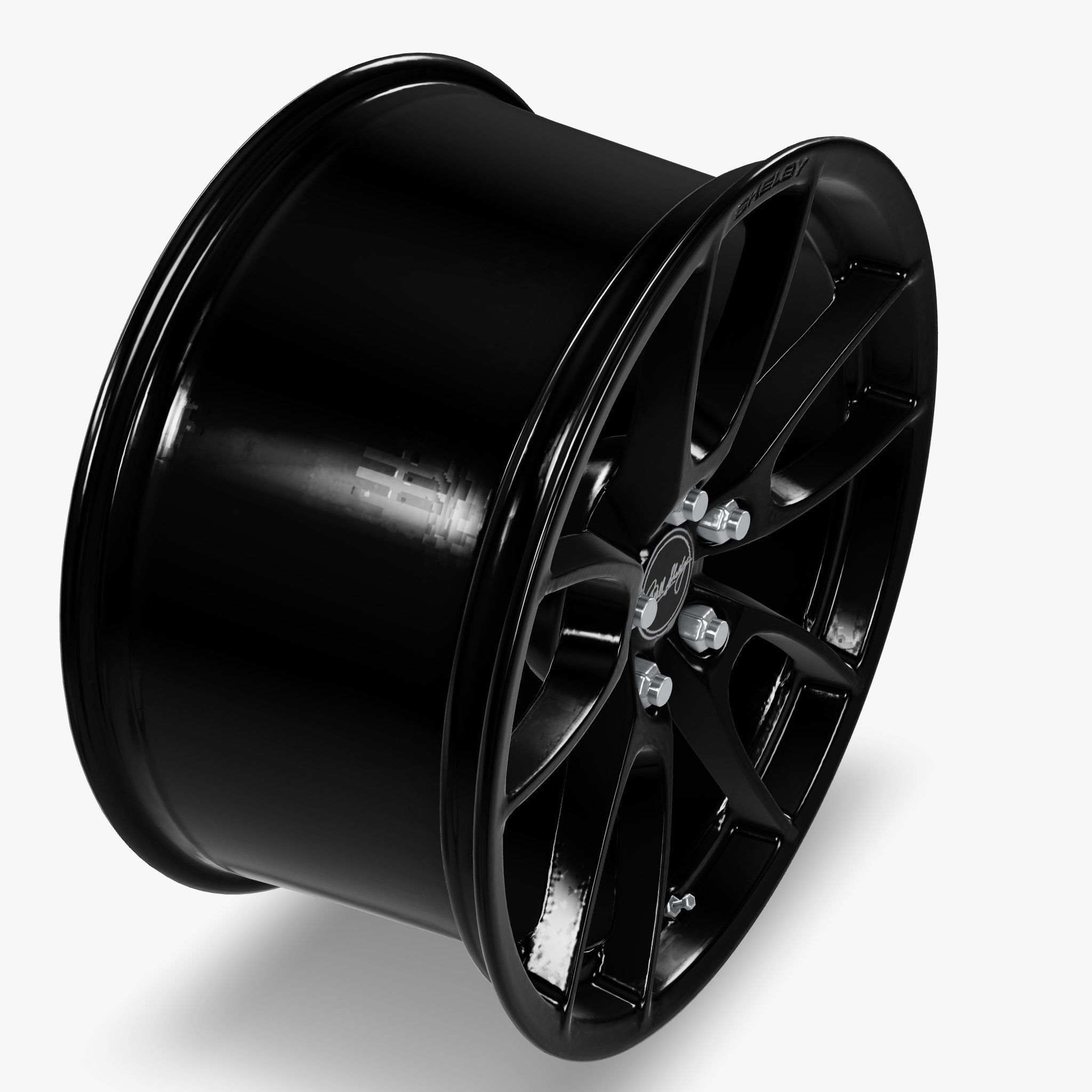 Carroll Shelby Wheel Company CS5 Wheel Gloss Black Mustang 3D model_6