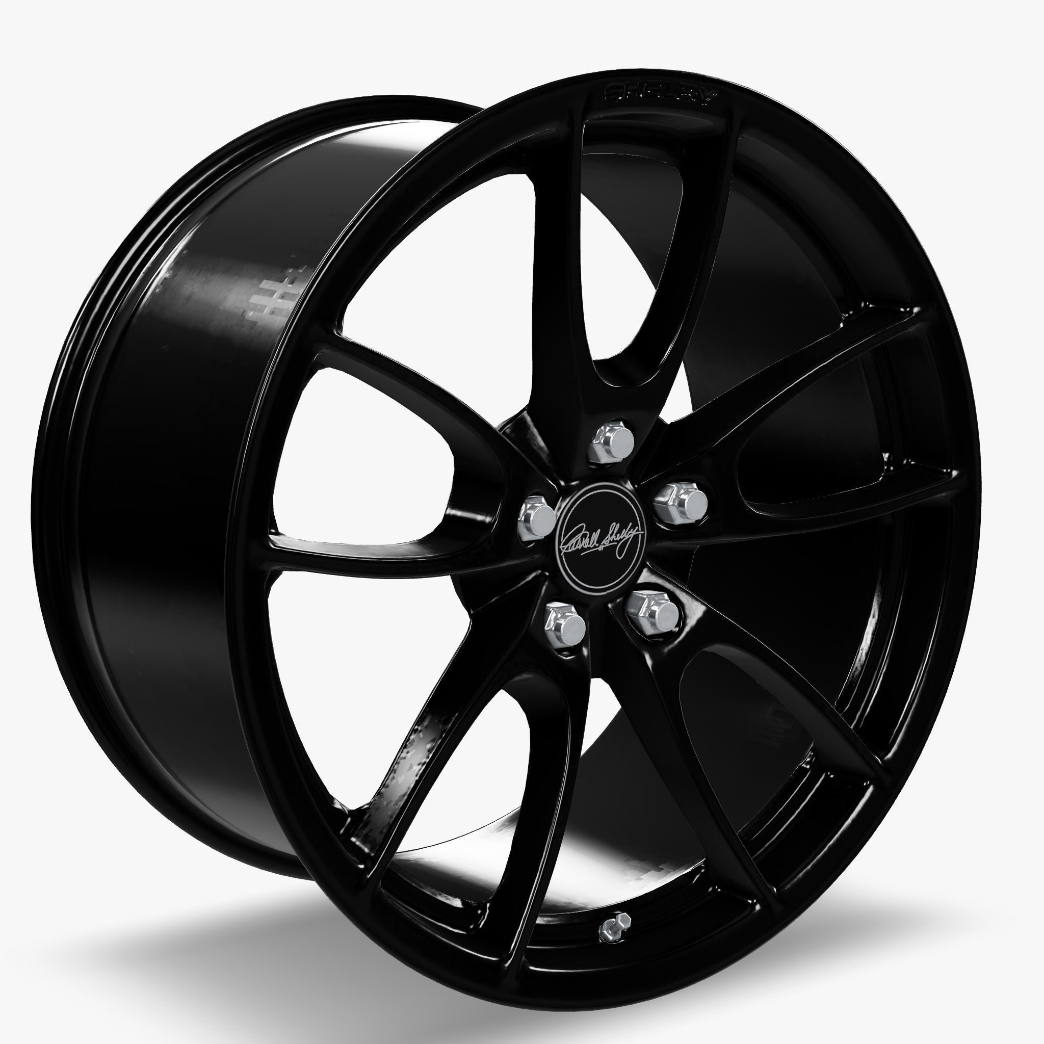 Carroll Shelby Wheel Company CS5 Wheel Gloss Black Mustang 3D model_3
