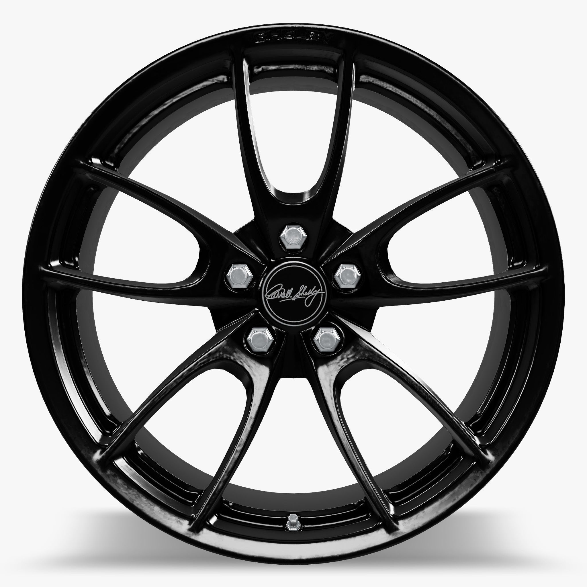 Carroll Shelby Wheel Company CS5 Wheel Gloss Black Mustang 3D model_11