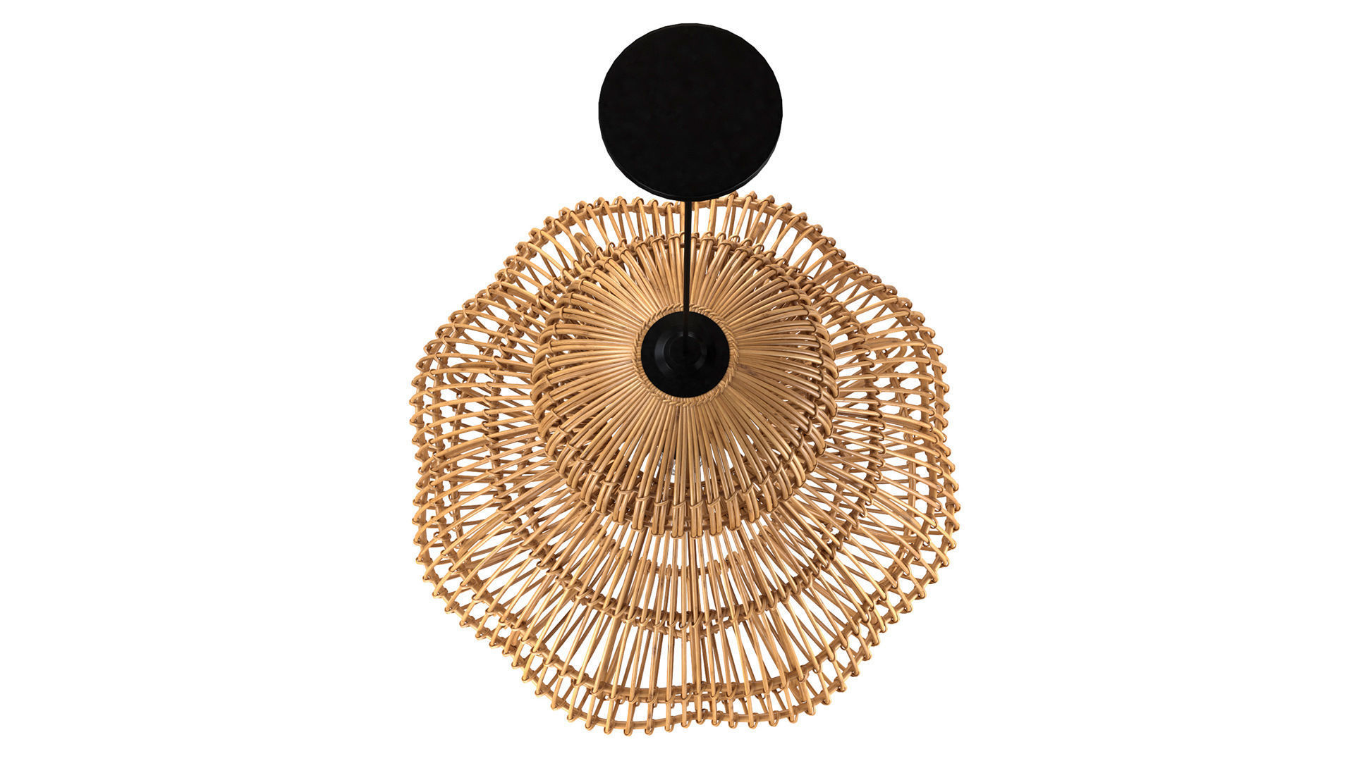 Aurelia Pendant Lamp In Rattan 3D model_6