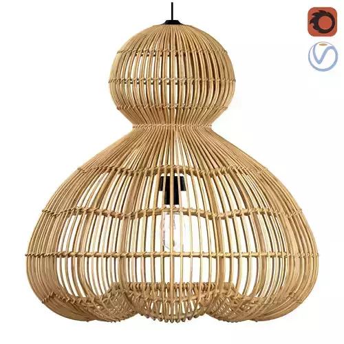 Aurelia Pendant Lamp In Rattan