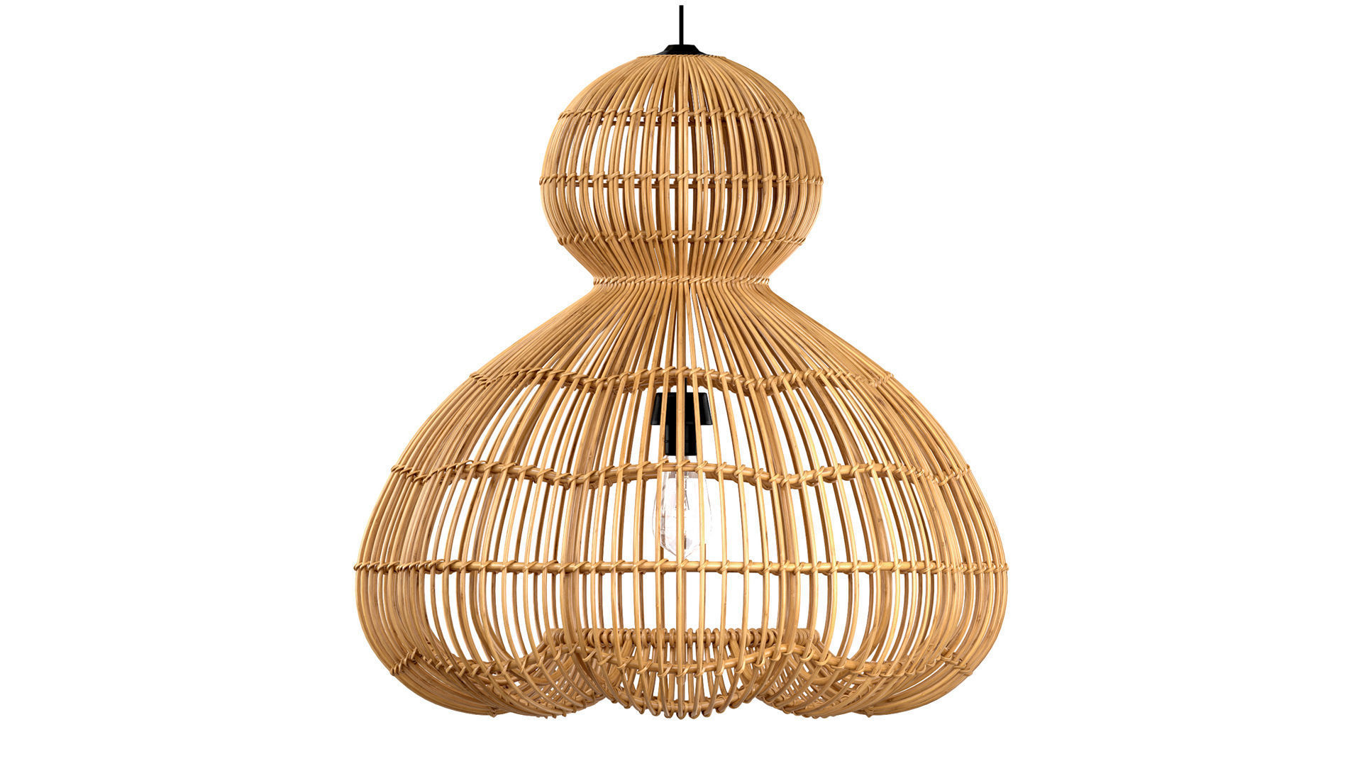 Aurelia Pendant Lamp In Rattan 3D model_8