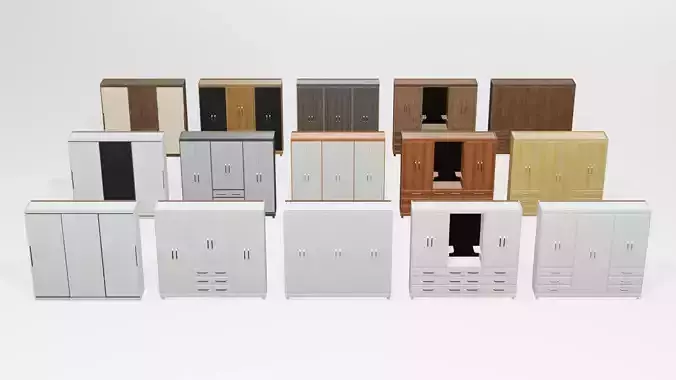 Closets Pack 1 Low-poly 3D model