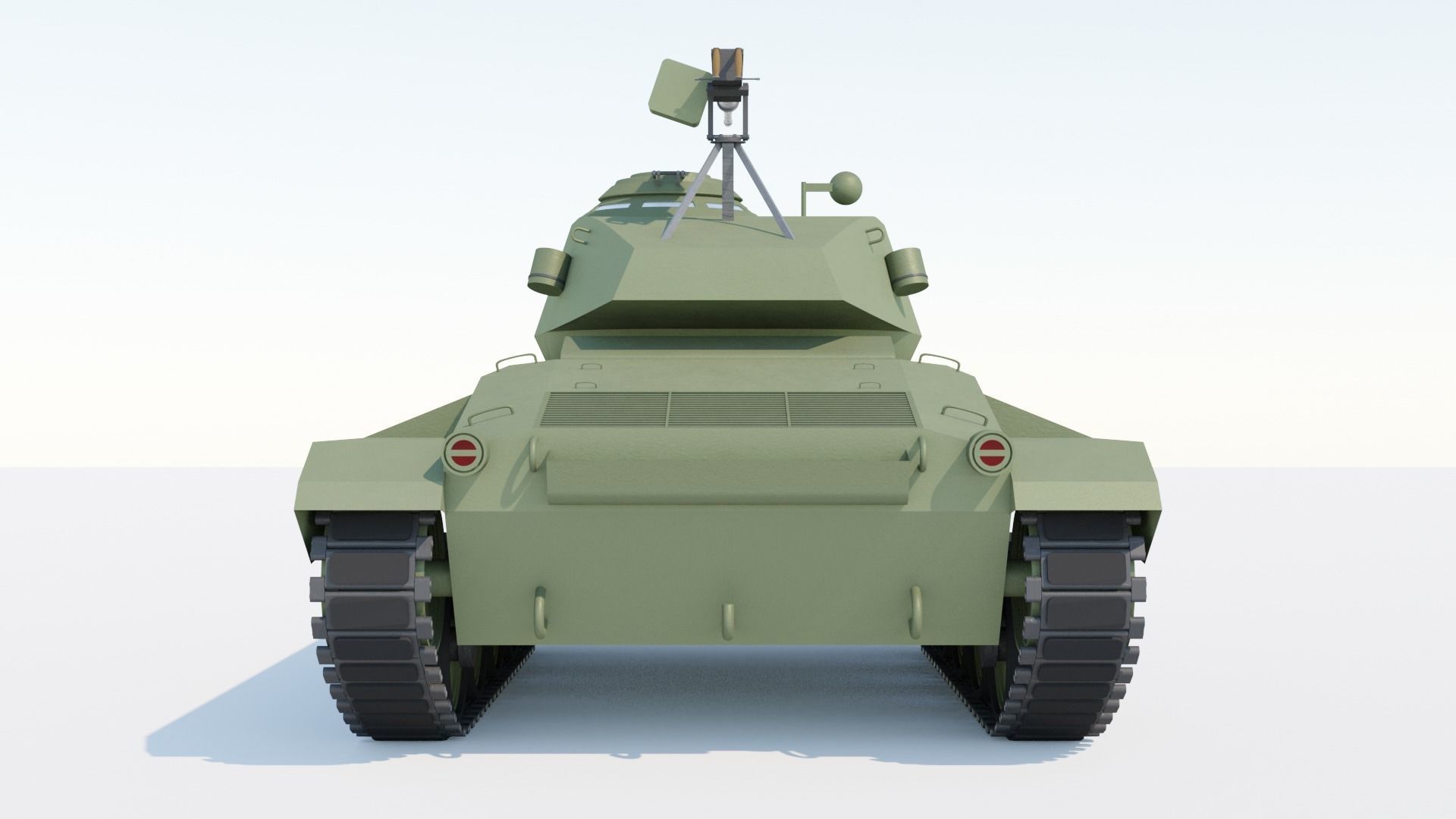 M24 Chfffee light tank Low-poly 3D model_3