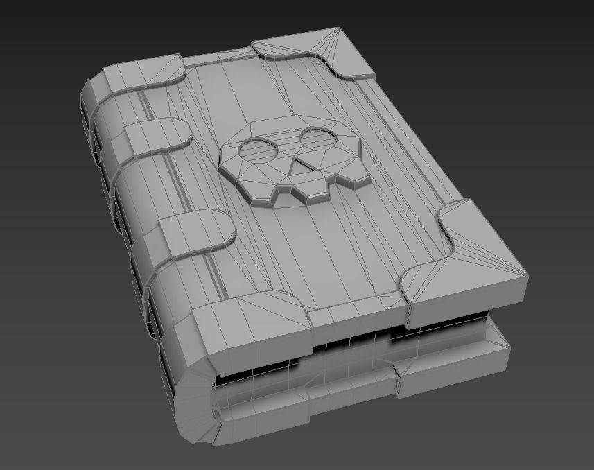 Stylized Fantasy Skull Book Low-poly 3D model_9