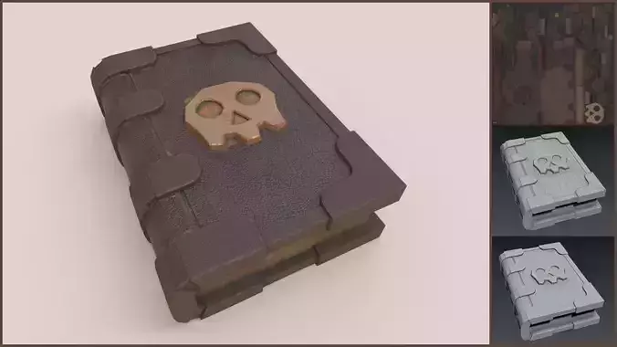 Stylized Fantasy Skull Book