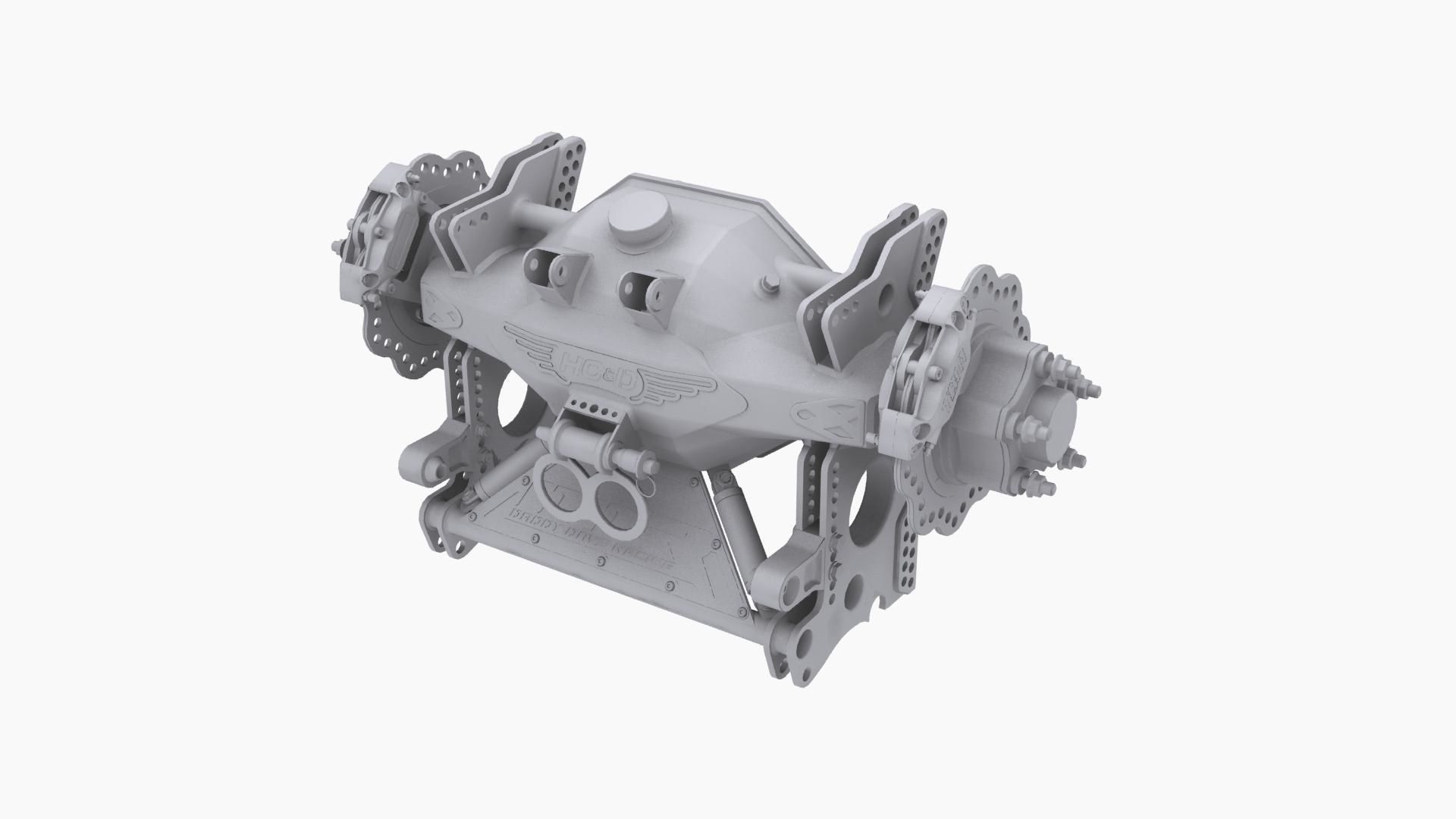 HCD Daddy Dave rear end Low-poly 3D model_9