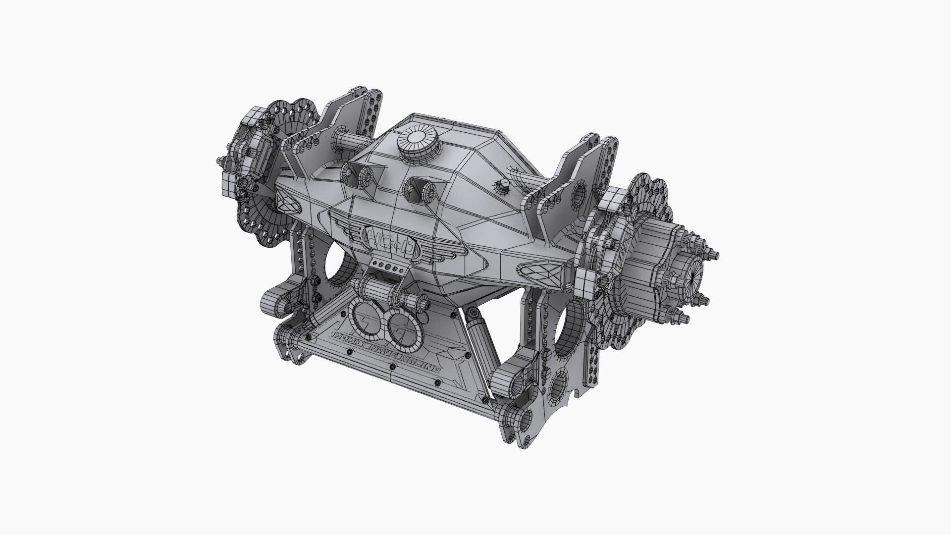 HCD Daddy Dave rear end Low-poly 3D model_13