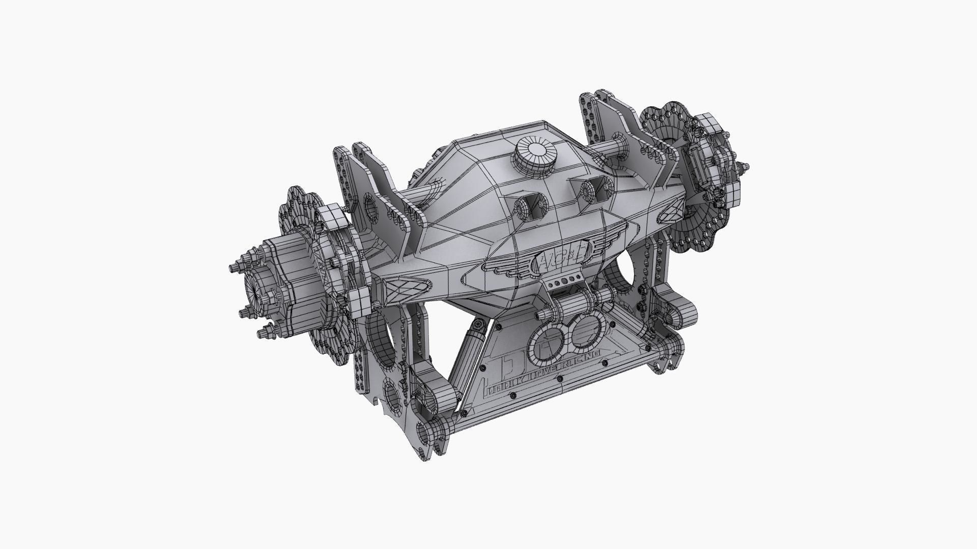 HCD Daddy Dave rear end Low-poly 3D model_11