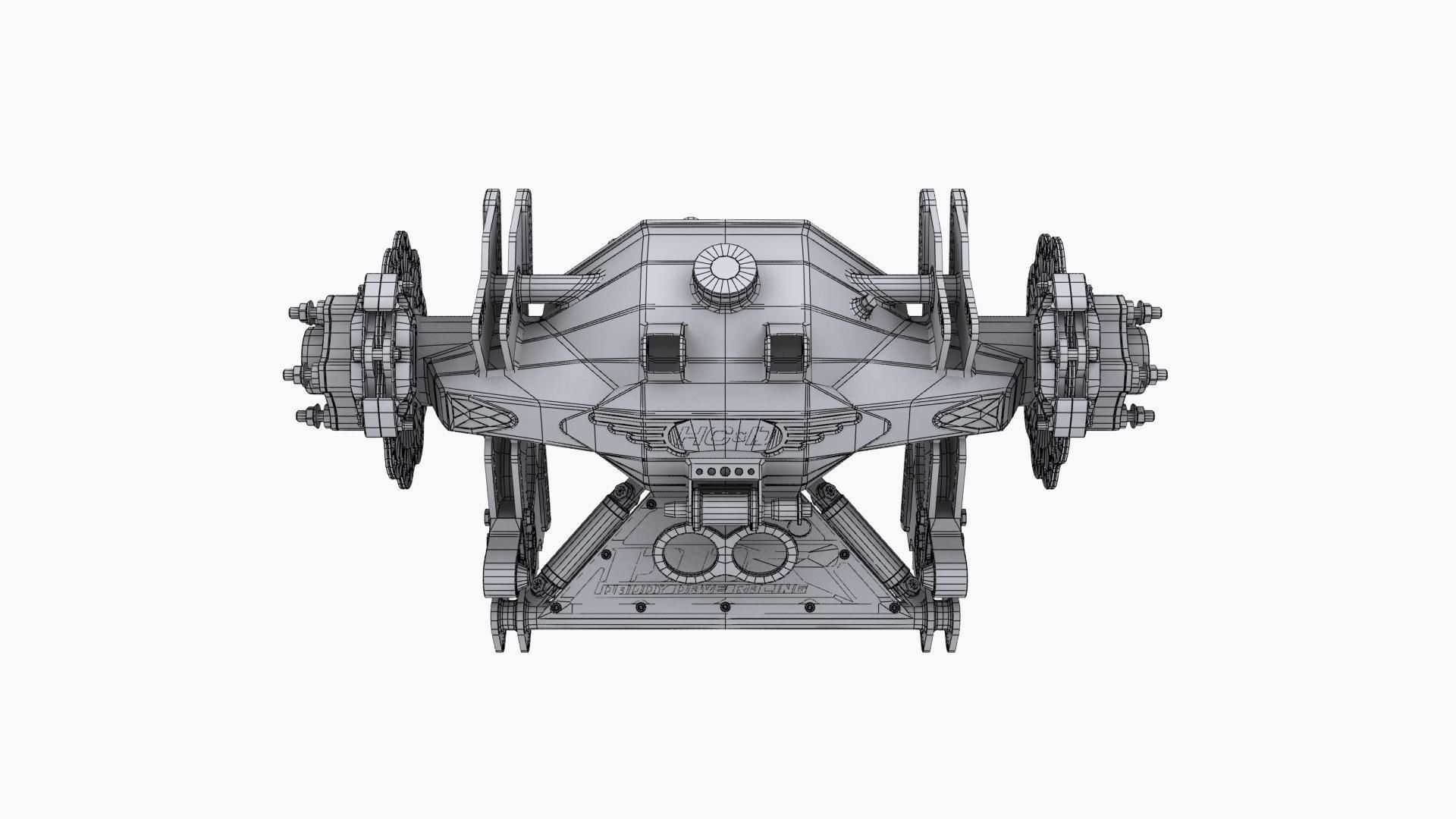 HCD Daddy Dave rear end Low-poly 3D model_12