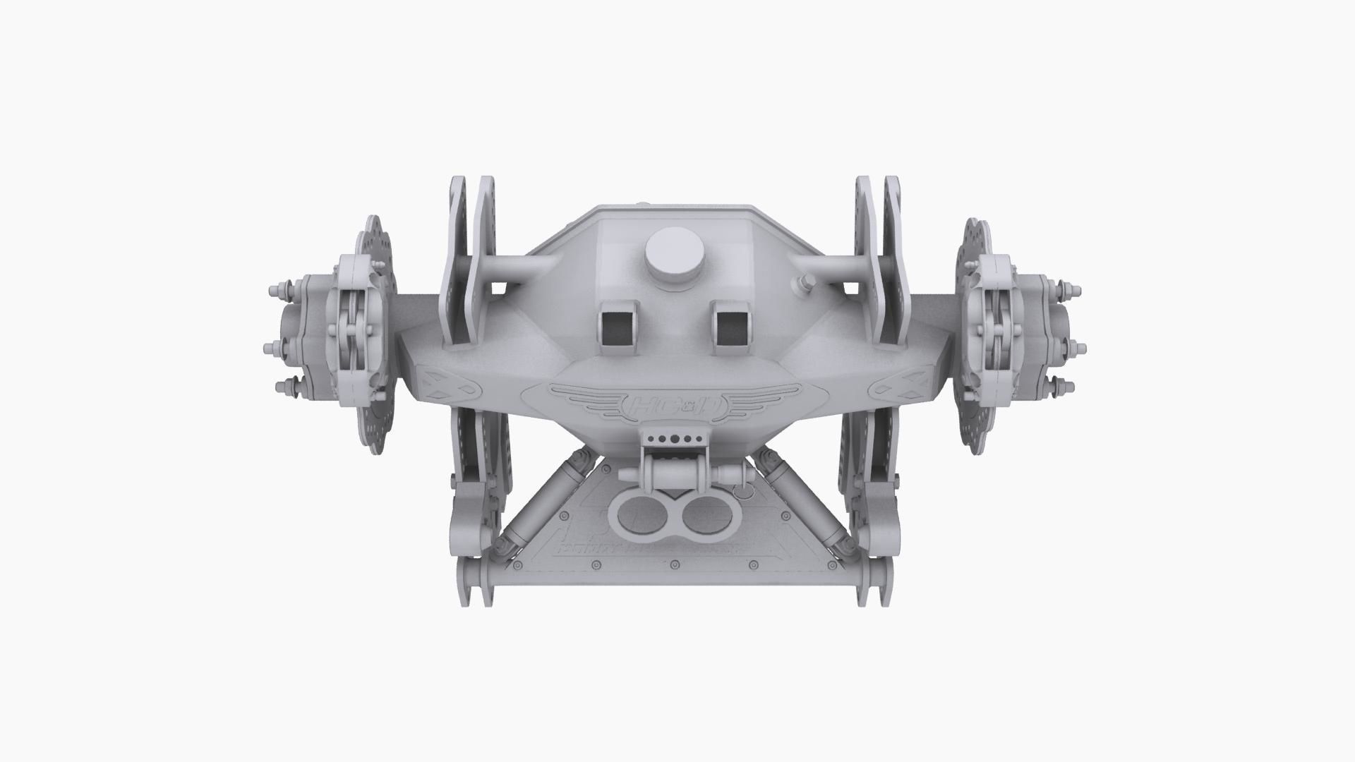 HCD Daddy Dave rear end Low-poly 3D model_8