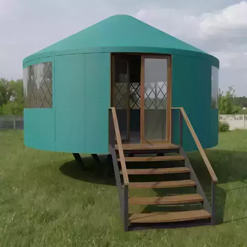 Yurta House Low-poly 3D model