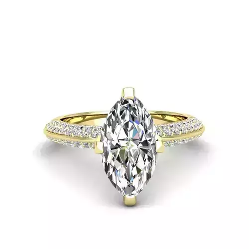 Engagement ring Stella marquise 3D print model